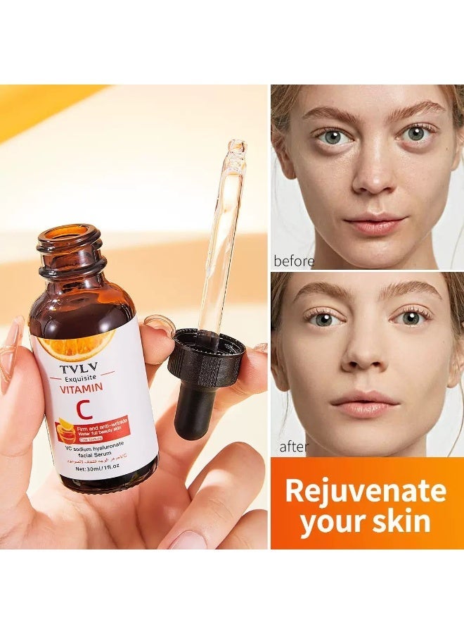 TVLV 30ml Vitamin C Facial Serum with Sodium Hyaluronate - Anti-Wrinkle Firming & Moisturizing Serum - Image 2